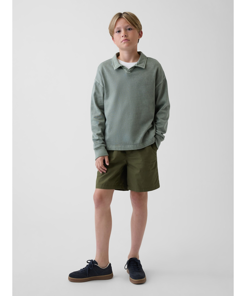 GAP(ギャップ)の「リラックスフィット プルオン ショートパンツ (キッズ)(その他パンツ・キッズ・カーキ/ベージュ/ネイビー・160cm/150cm/140cm/130cm/120cm/110cm)」の4枚目の写真