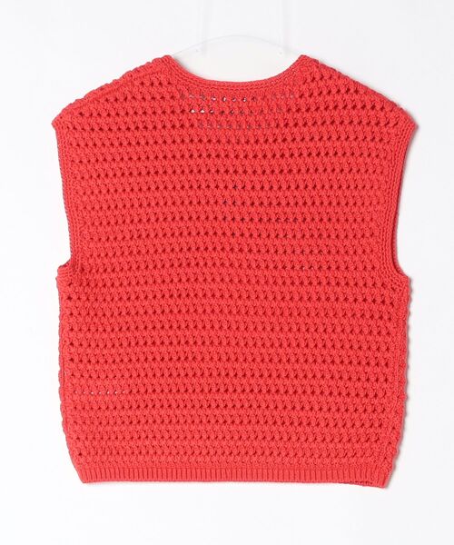 POLO RALPH LAUREN(ポロ ラルフ ローレン)の「Big Pony クロシェイド コットン セーター(ニット/セーター・レディース・レッド・S/M/L/XS)」の4枚目の写真