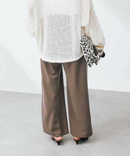 RIVE DROITE（リヴドロワ）の「【セットアップ着用可能/接触冷感】ドレーピーカットスラックス（その他パンツ・レディース・チャコールグレー/ブラウン・38/36）」の13枚目の写真