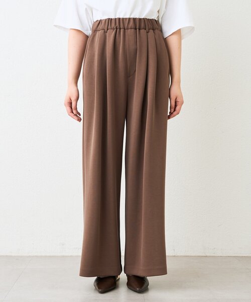 RIVE DROITE（リヴドロワ）の「【セットアップ着用可能/接触冷感】ドレーピーカットスラックス（その他パンツ・レディース・チャコールグレー/ブラウン・38/36）」の3枚目の写真