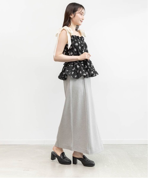 RANDA（ランダ）の「フリルジャガードリボントップス（シャツ/ブラウス・レディース・ブラック/クリーム/ピンク・FREE）」の11枚目の写真