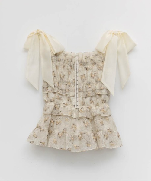 RANDA（ランダ）の「フリルジャガードリボントップス（シャツ/ブラウス・レディース・ブラック/クリーム/ピンク・FREE）」の22枚目の写真