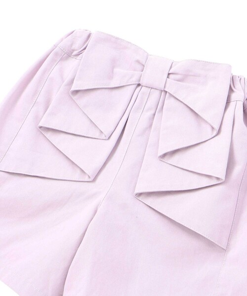 SLAP SLIP(スラップスリップ)の「デニム&ツイルバックフリルリボンショートパンツ(90~130cm)(デニムパンツ・キッズ・パープル/ブルー・110cm/90cm/100cm/120cm/130cm)」の15枚目の写真