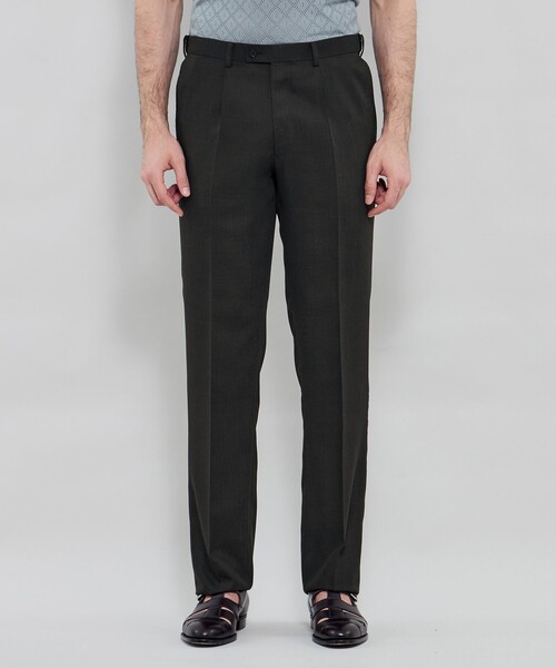 MACKINTOSH LONDON(マッキントッシュ ロンドン)の「【Adjustable Fit】ドビー1プリーツスラックス(スラックス・メンズ・ブラック/グレー系その他2・82/90/86/78)」の5枚目の写真