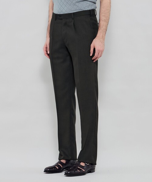 MACKINTOSH LONDON(マッキントッシュ ロンドン)の「【Adjustable Fit】ドビー1プリーツスラックス(スラックス・メンズ・ブラック/グレー系その他2・82/90/86/78)」の6枚目の写真