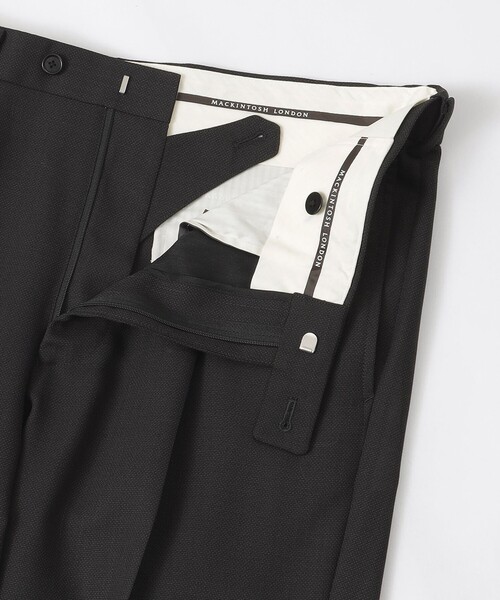 MACKINTOSH LONDON(マッキントッシュ ロンドン)の「【Adjustable Fit】ドビー1プリーツスラックス(スラックス・メンズ・ブラック/グレー系その他2・82/90/86/78)」の9枚目の写真