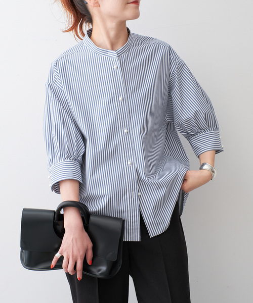 Spick & Span(スピックアンドスパン)の「《WEB限定 / 追加》パールボタンギャザースリーブシャツ(シャツ/ブラウス・レディース・その他10/ホワイト系その他/マルチ・FREE)」の11枚目の写真