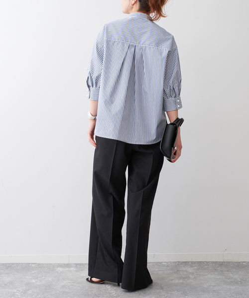 Spick & Span(スピックアンドスパン)の「《WEB限定 / 追加》パールボタンギャザースリーブシャツ(シャツ/ブラウス・レディース・その他10/ホワイト系その他/マルチ・FREE)」の17枚目の写真