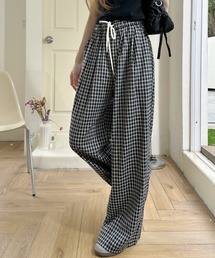 Ada.（エイダ）の「ギンガムチェックストレートワイドパンツ（その他パンツ）」