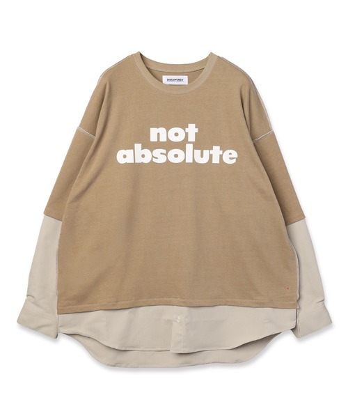 DISCOVERED(ディスカバード)の「NOT ABSOLUTE CUTSEWN(Tシャツ/カットソー・メンズ・ブラック/ベージュ・3/1)」の2枚目の写真