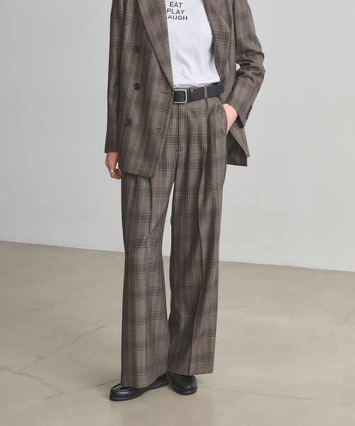 UNITED ARROWS(ユナイテッドアローズ)の「2タック ストレート ワイド パンツ(スラックス・レディース・その他2/ダークグレー/その他1・40/36/38)」の2枚目の写真