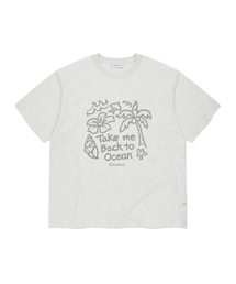 ファムツリーグラフィックTシャツヘザーグレー