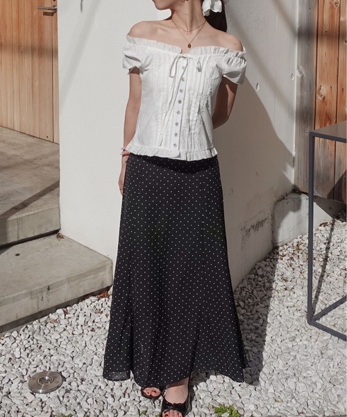 unnu（ユヌ）の「2WAYオフショルタックブラウス（シャツ/ブラウス・レディース・ホワイト・F）」の6枚目の写真