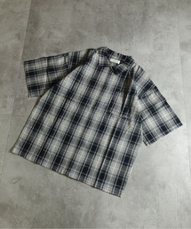 MANYMENMANYMINDS / シアーコットンチェック/ZIPシャツ