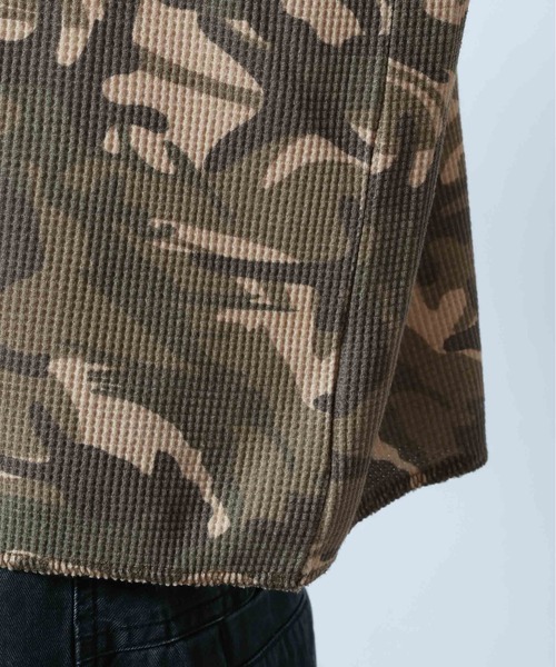 RAGEBLUE（レイジブルー）の「Camouflage Henry Neck T-Shirt/ワッフルカモフラヘンリーネックショートTシャツ（Tシャツ/カットソー・メンズ・ブラウン系その他/グレー系その他・FREE）」の11枚目の写真