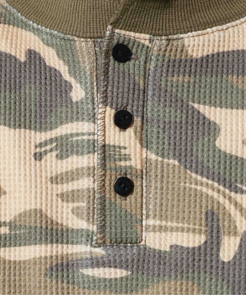 Camouflage Henry Neck T-Shirt/ワッフルカモフラヘンリーネック