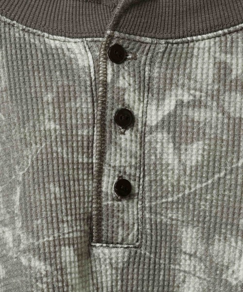 RAGEBLUE（レイジブルー）の「Camouflage Henry Neck T-Shirt/ワッフルカモフラヘンリーネックショートTシャツ（Tシャツ/カットソー・メンズ・ブラウン系その他/グレー系その他・FREE）」の10枚目の写真
