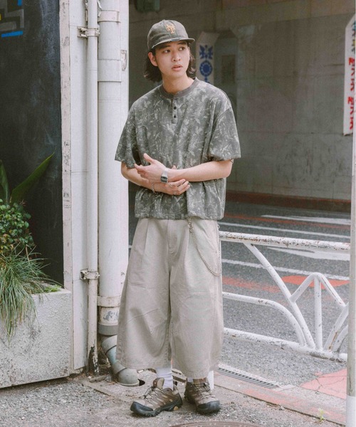 RAGEBLUE（レイジブルー）の「Camouflage Henry Neck T-Shirt/ワッフルカモフラヘンリーネックショートTシャツ（Tシャツ/カットソー・メンズ・ブラウン系その他/グレー系その他・FREE）」の16枚目の写真