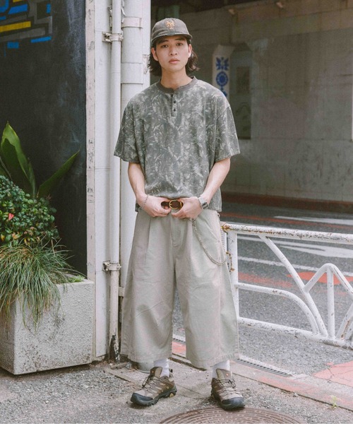 Camouflage Henry Neck T-Shirt/ワッフルカモフラヘンリーネック Camouflage Henry Neck T-Shirt/ワッフルカモフラヘンリーネック