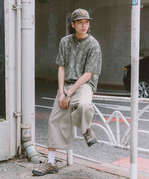 RAGEBLUE（レイジブルー）の「Camouflage Henry Neck T-Shirt/ワッフルカモフラヘンリーネックショートTシャツ（Tシャツ/カットソー・メンズ・ブラウン系その他/グレー系その他・FREE）」の15枚目の写真