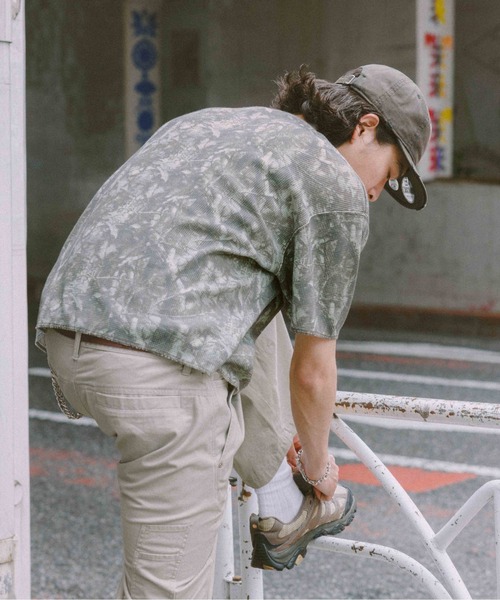 RAGEBLUE（レイジブルー）の「Camouflage Henry Neck T-Shirt/ワッフルカモフラヘンリーネックショートTシャツ（Tシャツ/カットソー・メンズ・ブラウン系その他/グレー系その他・FREE）」の21枚目の写真