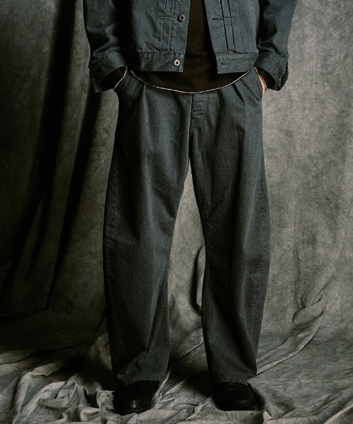 wjk(ダヴルジェイケイ)の「mp14986- wide banana denim(OW) ワイドバナナデニムパンツ(5225 dn90j)(デニムパンツ・メンズ・インディゴブルー/チャコールグレー・S/M/L/XL)」の6枚目の写真