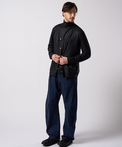 wjk(ダヴルジェイケイ)の「mp14986- wide banana denim(OW) ワイドバナナデニムパンツ(5225 dn90j)(デニムパンツ・メンズ・インディゴブルー/チャコールグレー・S/M/L/XL)」の16枚目の写真