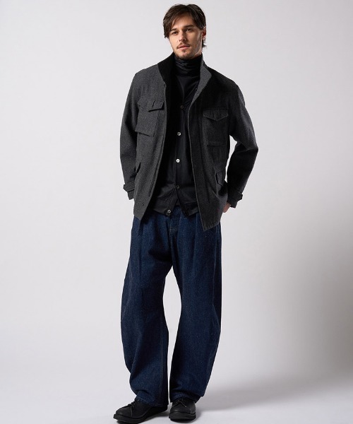 wjk(ダヴルジェイケイ)の「mp14986- wide banana denim(OW) ワイドバナナデニムパンツ(5225 dn90j)(デニムパンツ・メンズ・インディゴブルー/チャコールグレー・S/M/L/XL)」の17枚目の写真