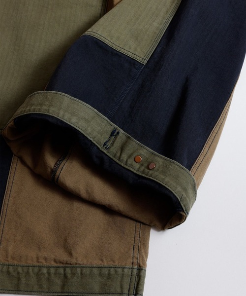 FDMTL(ファンダメンタル)の「【FDMTL】PATCHWORK DOUBLE KNEE PANTS RINSE(デニムパンツ・メンズ・カーキ・30inch/28inch/34inch/32inch)」の5枚目の写真