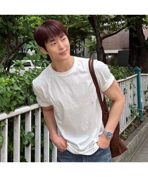 MINDBRIDGE（マインドブリッジ）の「[クール]ラウンドデイリーTシャツ - 5カラー（Tシャツ/カットソー・メンズ・ブラウン/ライトグレー/オフホワイト/ブラック/カーキ・95/100/105/110）」の2枚目の写真