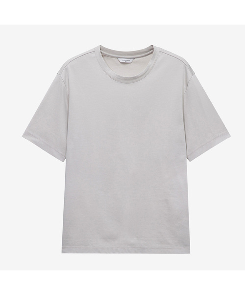 MINDBRIDGE（マインドブリッジ）の「[クール]ラウンドデイリーTシャツ - 5カラー（Tシャツ/カットソー・メンズ・ブラウン/ライトグレー/オフホワイト/ブラック/カーキ・95/100/105/110）」の3枚目の写真