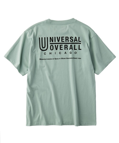 UNIVERSAL OVERALL（ユニバーサルオーバーオール）の「UNIVERSAL OVERALL / UO Back Logo S/S T / バックロゴ半袖Tシャツ（Tシャツ/カットソー・メンズ・ブラック/グレイッシュブルー/オートミール/ミント/ネイビー/ホワイト・XL/M/S/L）」の22枚目の写真