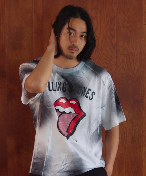 JACKROSE(ジャックローズ)の「B-TRS-切替・ラインストーン・SSTEE(Tシャツ/カットソー・メンズ・カモフラージュ/ホワイト/ブラック・M/L)」の5枚目の写真
