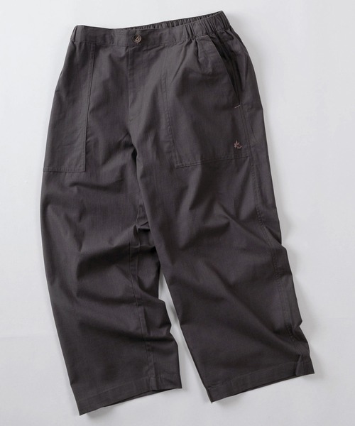 LOGOS(ロゴス)の「【71】【LOGOS PARK/ロゴス パーク】ワンポイントロゴ シャンブレー クロップドパンツ レディース(その他パンツ・レディース・ベージュ/チャコールグレー/カーキ・L/M)」の1枚目の写真