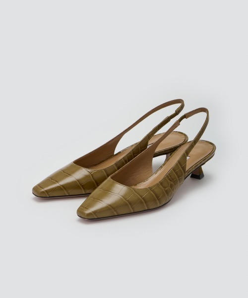 新品　PELLICO VENERE 2025 バックスリングパンプス　1.0 セール】VENERE バックスリング パンプス 3.5cm OLIVE（パンプス