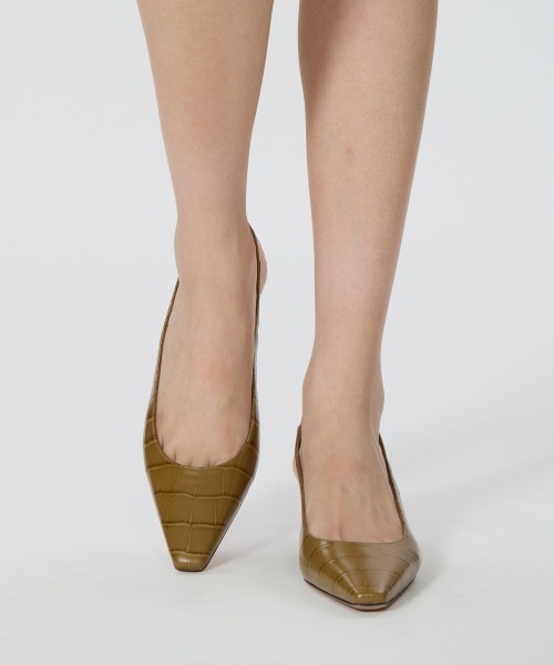 セール】VENERE バックスリング パンプス 3.5cm OLIVE（パンプス