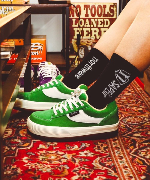 northwave（ノースウェーブ）の「【NORTHWAVE×浜田雅功×SAPEur トリプルコラボ】NORTHWAVE ノースウェーブ ESPRESSO LEGEND SUEDE エスプレッソ レジェンド スウェード NW-001SPH（スニーカー・メンズ・パープル/グリーン・36/37/38/39/40/41/42/43/44）」の2枚目の写真