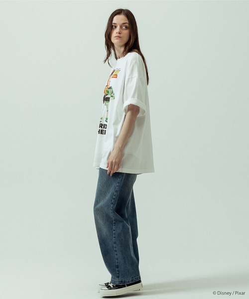 SLICK（スリック）の「【SLICK/スリック】SLICK / TOY STORY Print T-shirt 03/トイストーリー/パウダー加工プリントTシャツ/オーバーサイズ シルエット/ ビンテージ / ディズニー/ピクサー（Tシャツ/カットソー・メンズ・ホワイト/ブラック・3/2/1）」の12枚目の写真