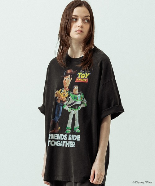 SLICK（スリック）の「【SLICK/スリック】SLICK / TOY STORY Print T-shirt 03/トイストーリー/パウダー加工プリントTシャツ/オーバーサイズ シルエット/ ビンテージ / ディズニー/ピクサー（Tシャツ/カットソー・メンズ・ホワイト/ブラック・3/2/1）」の18枚目の写真