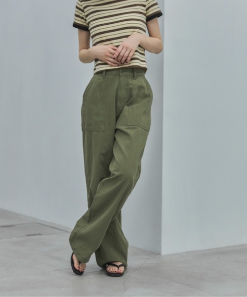 feepur(フェピュール)の「【4size展開】ストレートベイカーパンツ(その他パンツ・レディース・カーキ・MEDIUM/SMALL/TALL/LARGE)」の21枚目の写真