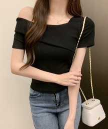 ボートネック半袖Tシャツ