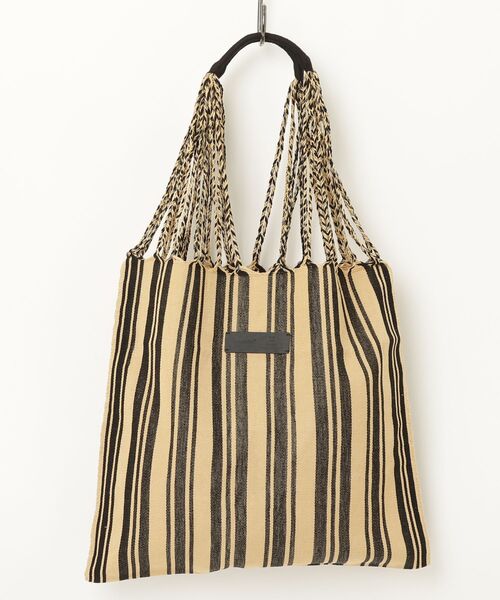 MAISON mou(メゾンムー)の「【Moon Bird/ムーンバード】手織りのハンモックバッグ (L) MBHL010180261(トートバッグ・レディース・イエロー系その他/ブラック/オレンジ系その他/イエロー系その他2/ライトグリーン/ベージュ/イエロー/その他1/その他2/ブラック系その他/ダークベージュ/ピンク/ホワイト系その他2/ホワイト系2/ブラウン/ダークブルー/グリーン/ライトパープル/ダークブラウン/その他4/グレー系その他/ブラック系/ナチュラル/その他3/グレー系その他2・FREE)」の11枚目の写真