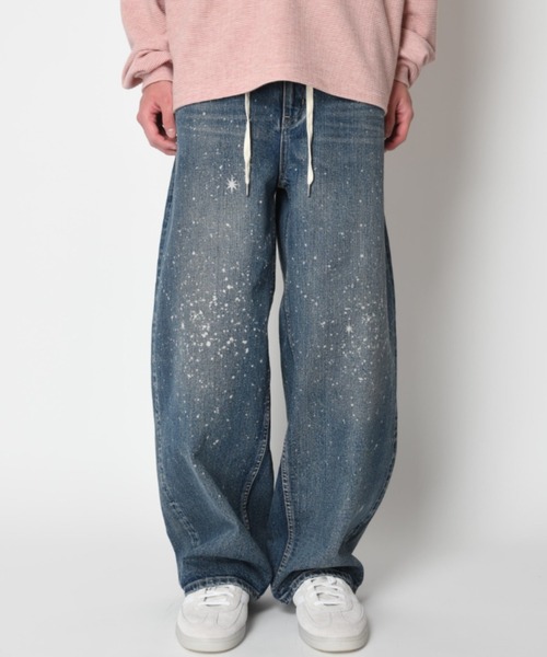 SUPERTHANKS(スーパーサンクス)の「スペースデニム バレルレッグジーンズ Space denim barrel leg jeans(デニムパンツ・メンズ・ブルー・L/M/S)」の12枚目の写真