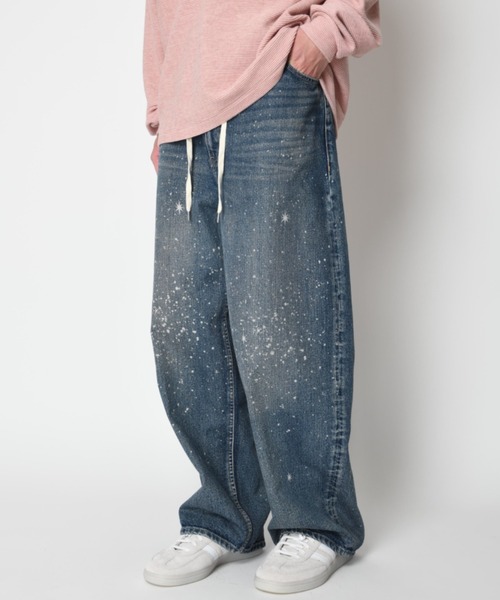 SUPERTHANKS(スーパーサンクス)の「スペースデニム バレルレッグジーンズ Space denim barrel leg jeans(デニムパンツ・メンズ・ブルー・L/M/S)」の11枚目の写真