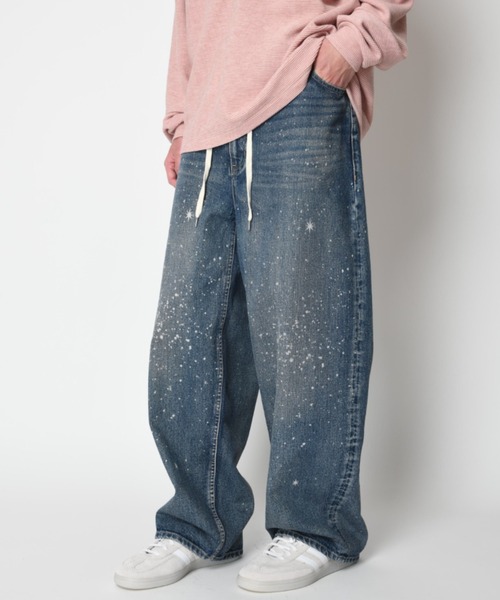 SUPERTHANKS(スーパーサンクス)の「スペースデニム バレルレッグジーンズ Space denim barrel leg jeans(デニムパンツ・メンズ・ブルー・L/M/S)」の10枚目の写真