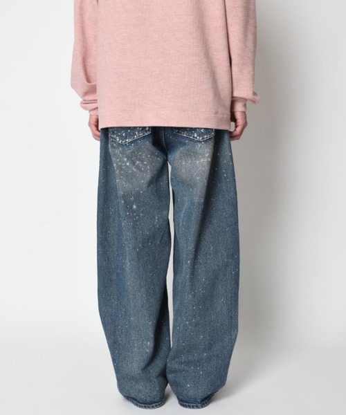 SUPERTHANKS(スーパーサンクス)の「スペースデニム バレルレッグジーンズ Space denim barrel leg jeans(デニムパンツ・メンズ・ブルー・L/M/S)」の8枚目の写真