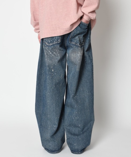 SUPERTHANKS(スーパーサンクス)の「スペースデニム バレルレッグジーンズ Space denim barrel leg jeans(デニムパンツ・メンズ・ブルー・L/M/S)」の7枚目の写真