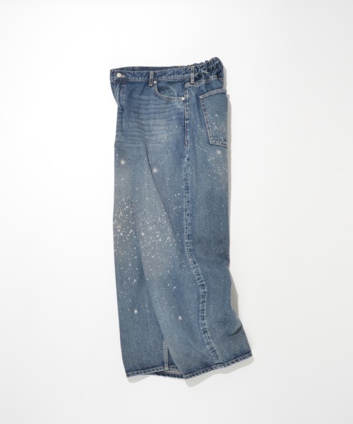SUPERTHANKS(スーパーサンクス)の「スペースデニム バレルレッグジーンズ Space denim barrel leg jeans(デニムパンツ・メンズ・ブルー・L/M/S)」の17枚目の写真