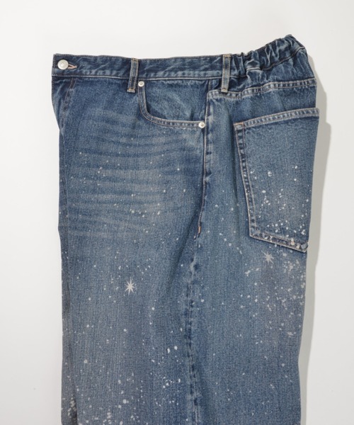 SUPERTHANKS(スーパーサンクス)の「スペースデニム バレルレッグジーンズ Space denim barrel leg jeans(デニムパンツ・メンズ・ブルー・L/M/S)」の14枚目の写真