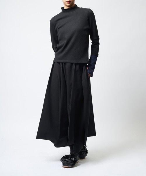 gomme(ゴム)の「ウーリーライクスカートパンツ(その他パンツ・レディース・チャコールグレー/ブラック/カーキ・MEDIUM)」の5枚目の写真